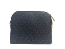 Jet Set Medium Signature PVC X Dome Crossbody Bag Black Multi sold by Louxly