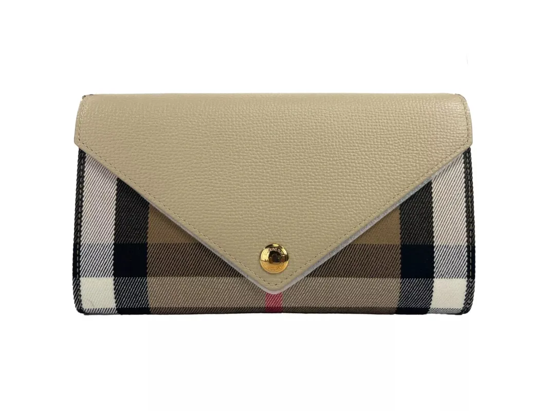 Hannah Small House Check Coca Leather Crossbody Bag made by Burberry