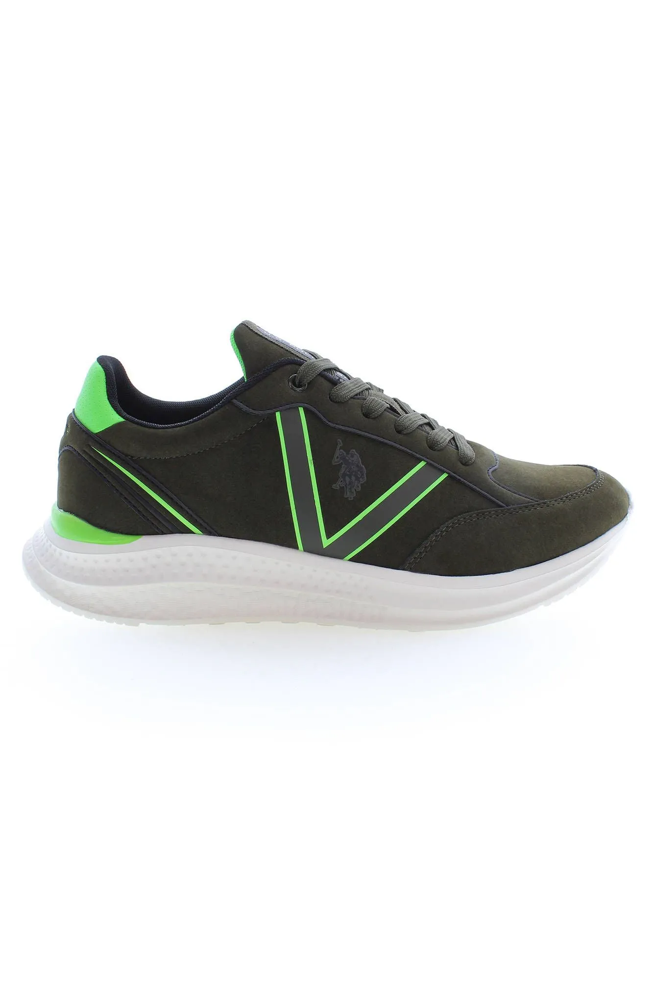 Green Polyester Men Sneaker sold by Louxly