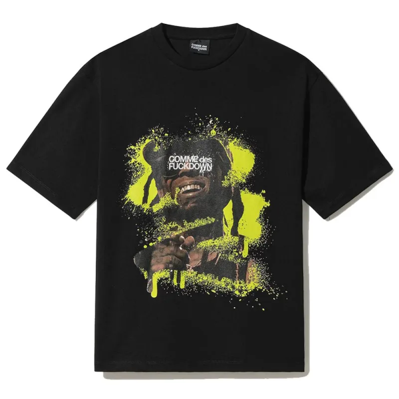 Black Cotton T-Shirt sold by Louxly