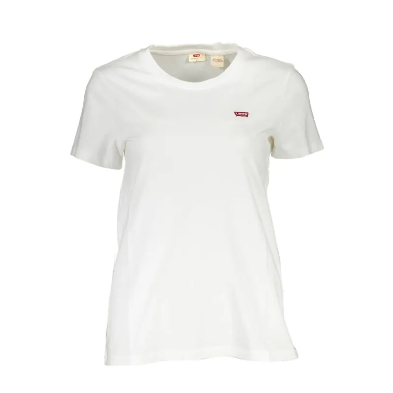White Cotton Women Tee sold by Louxly