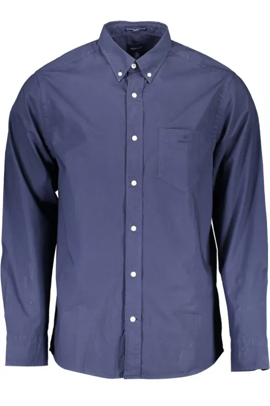 Blue Cotton Men Shirt sold by Louxly