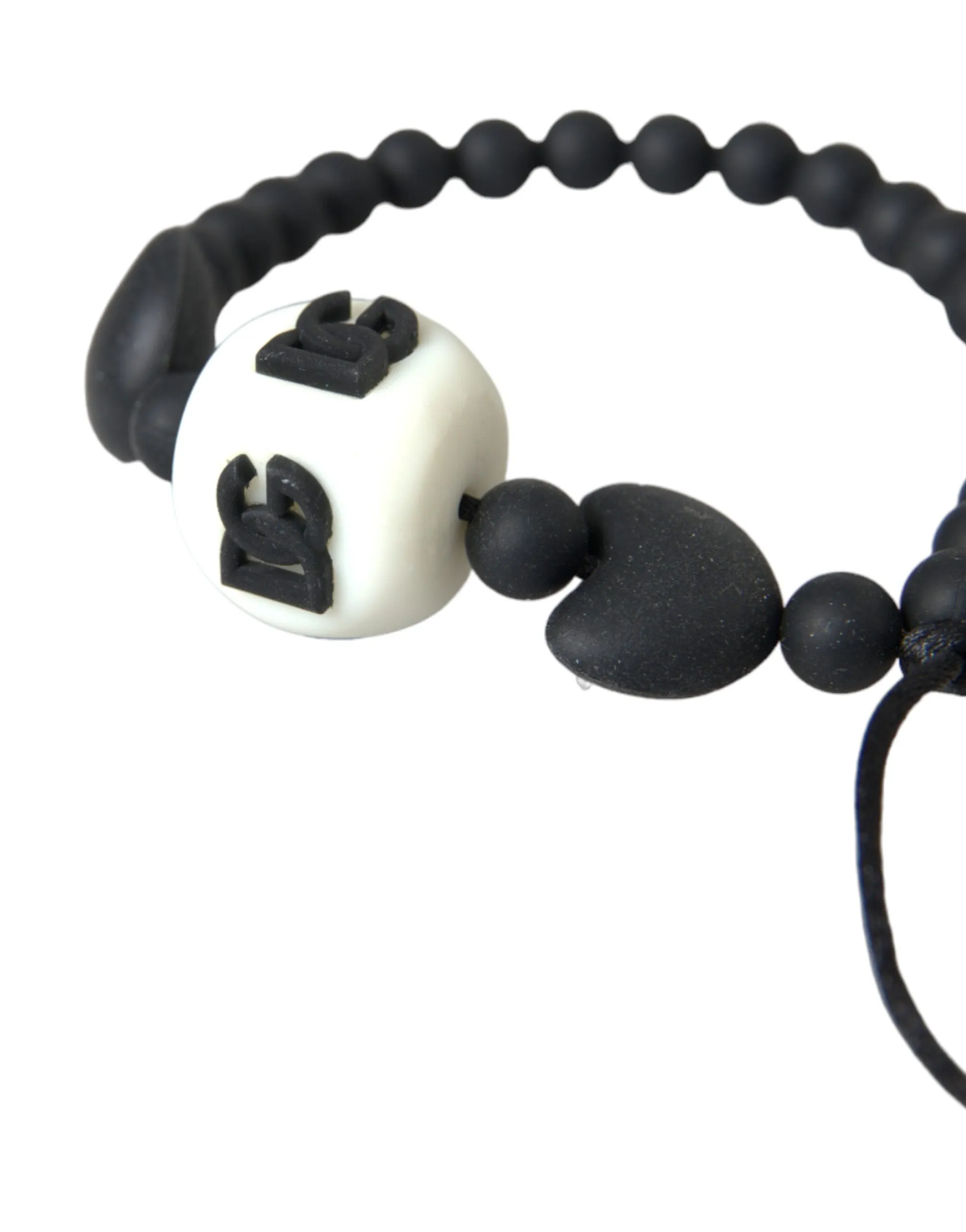 Black White Beaded DG Charm Fashion Bracelet sold by Louxly product image thumbnail 3