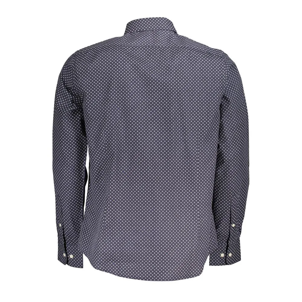 Blue Button-Down Cotton Shirt with Embroidery sold by Louxly product image thumbnail 2