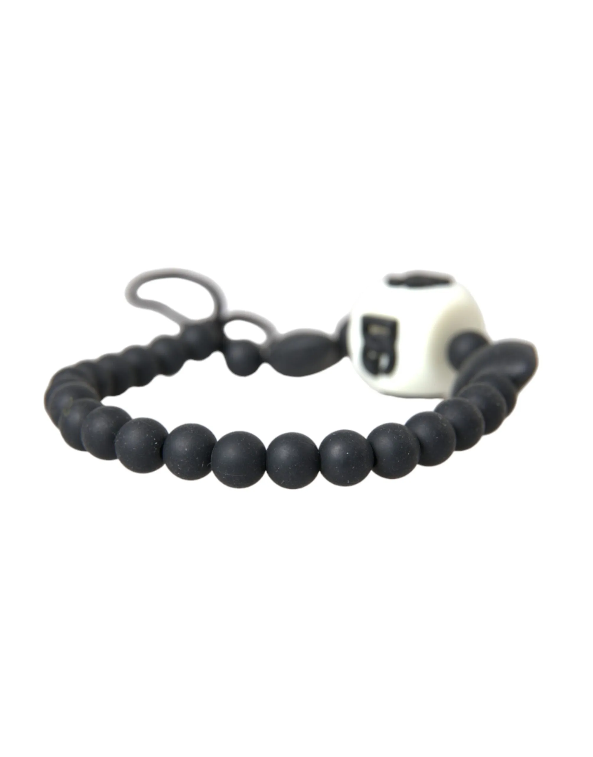 Black White Beaded DG Charm Fashion Bracelet sold by Louxly product image thumbnail 4