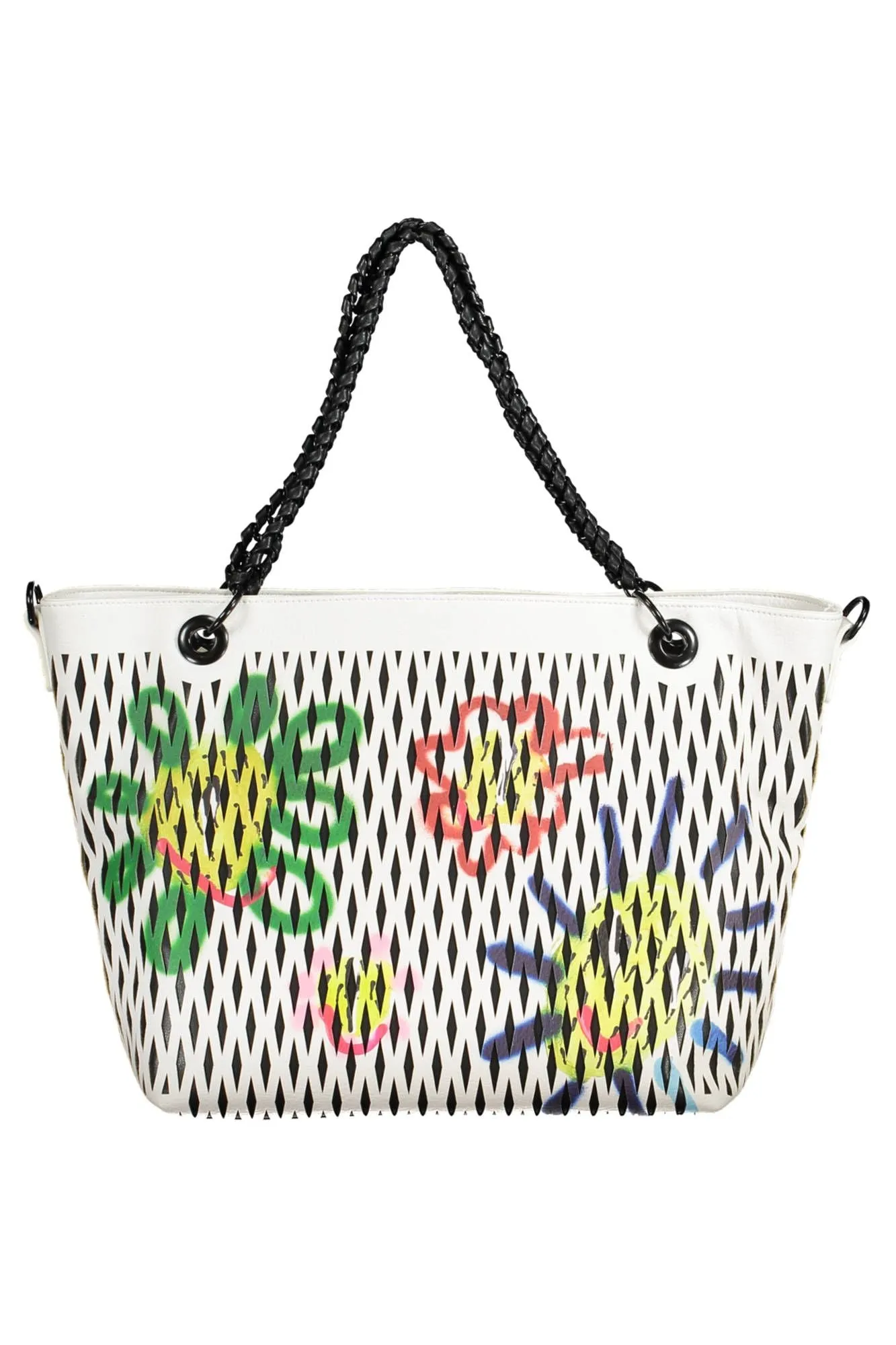 White Polyethylene Women Handbag sold by Louxly