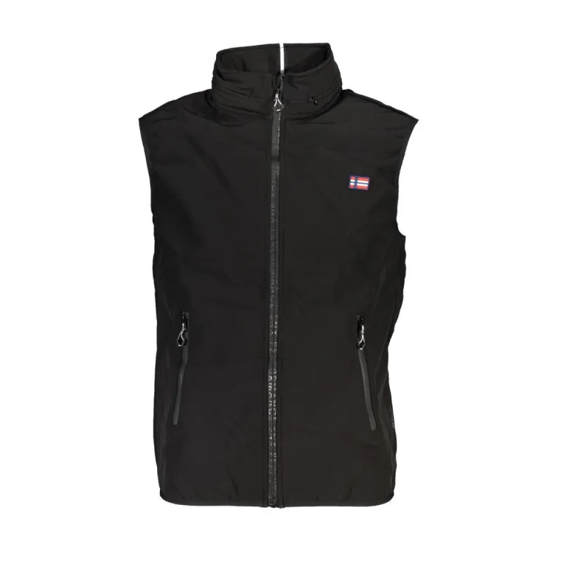 Black Polyester Jacket sold by Louxly