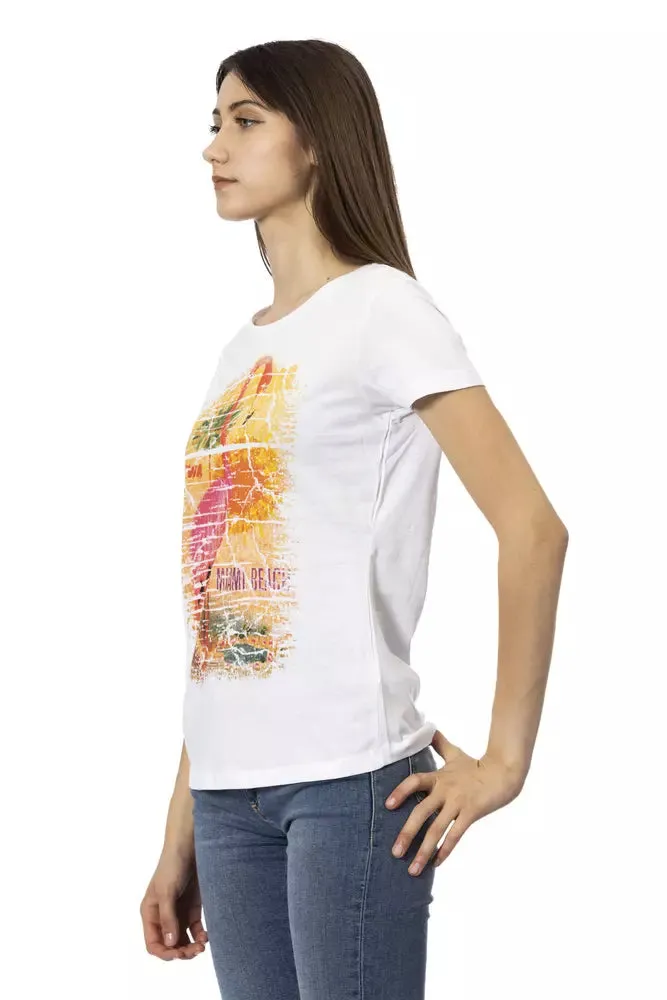 Chic White Tee with Graphic Flair sold by Louxly product image thumbnail 2