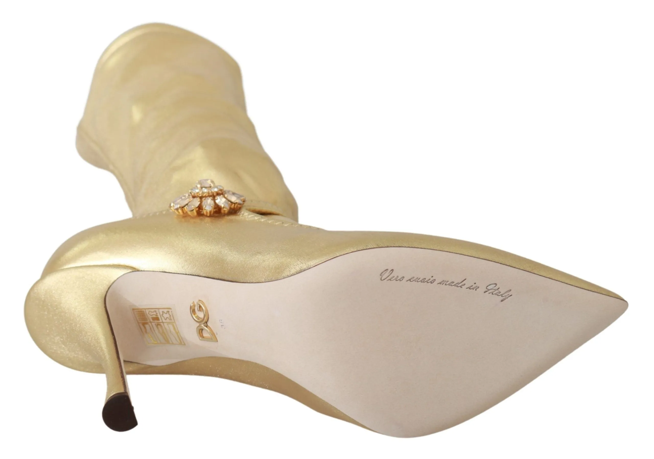 Elegant Gold Crystal Booties sold by Louxly product image thumbnail 2