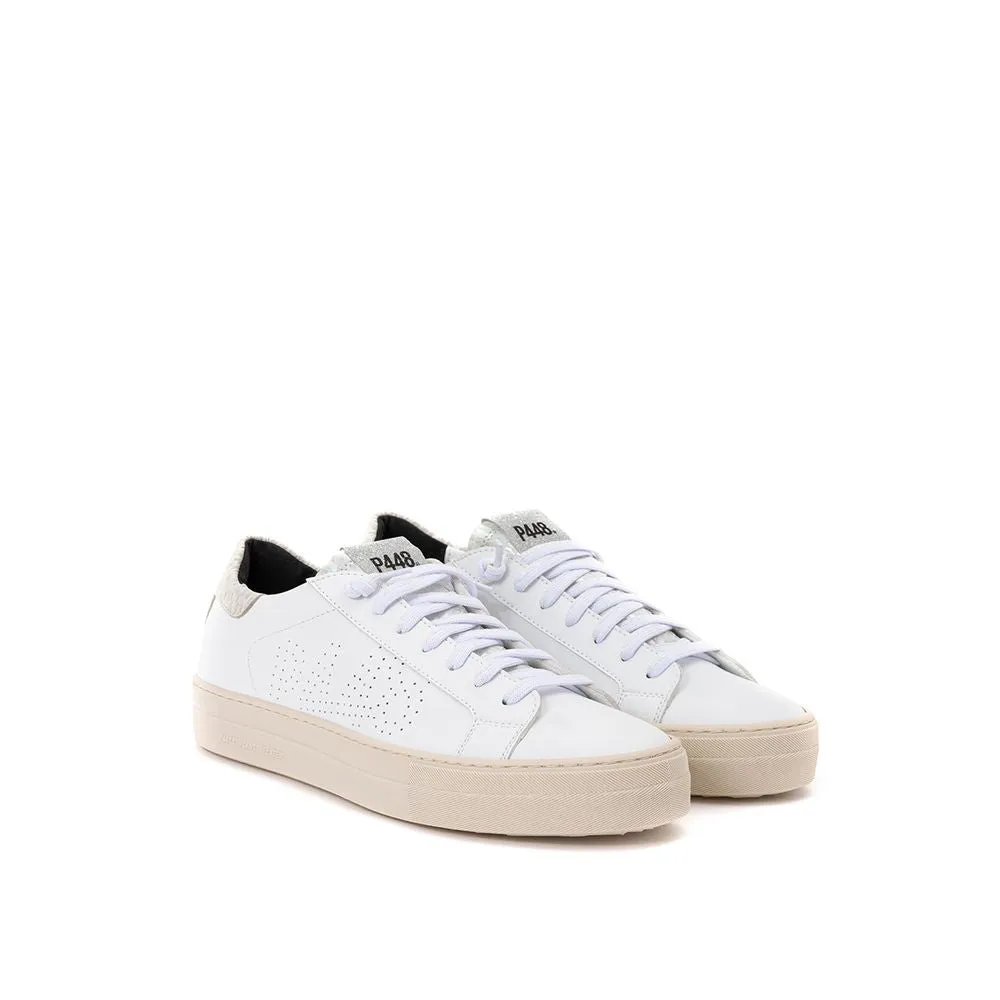 White Leather Sneakers Elegant Casual Footwear sold by Louxly product image thumbnail 3