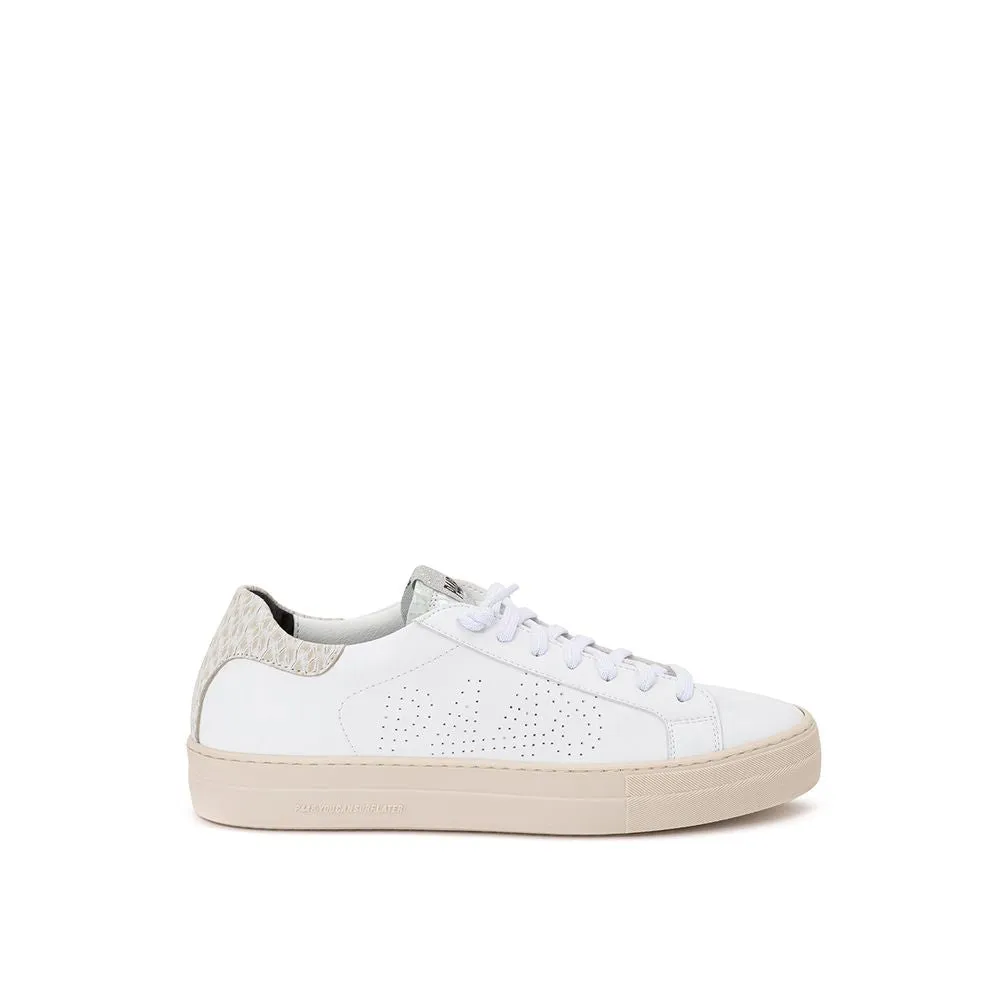White Leather Sneakers Elegant Casual Footwear sold by Louxly