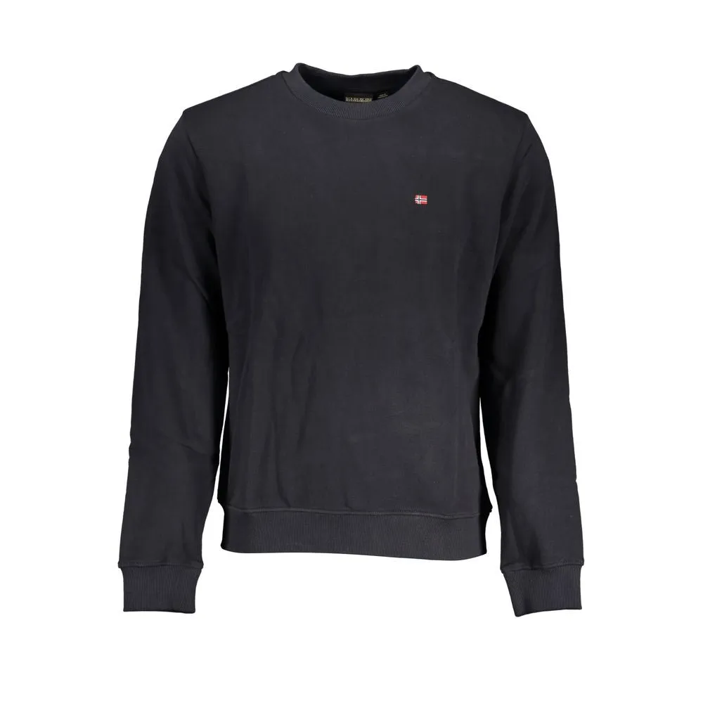 Elegant Black Long Sleeved Crew Neck Sweatshirt sold by Louxly