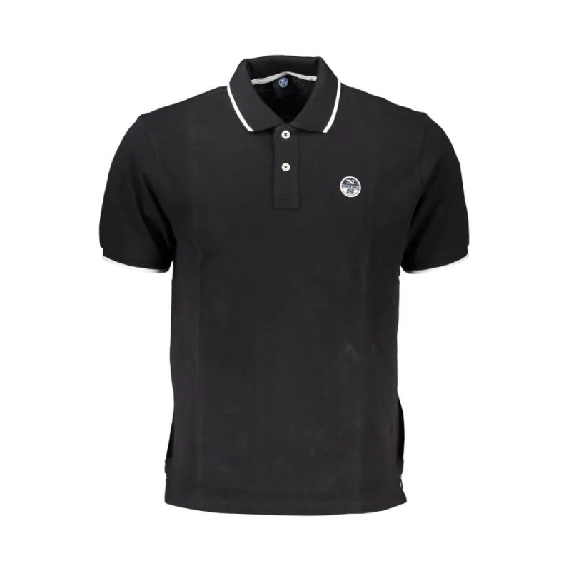 Black Cotton Polo Shirt sold by Louxly