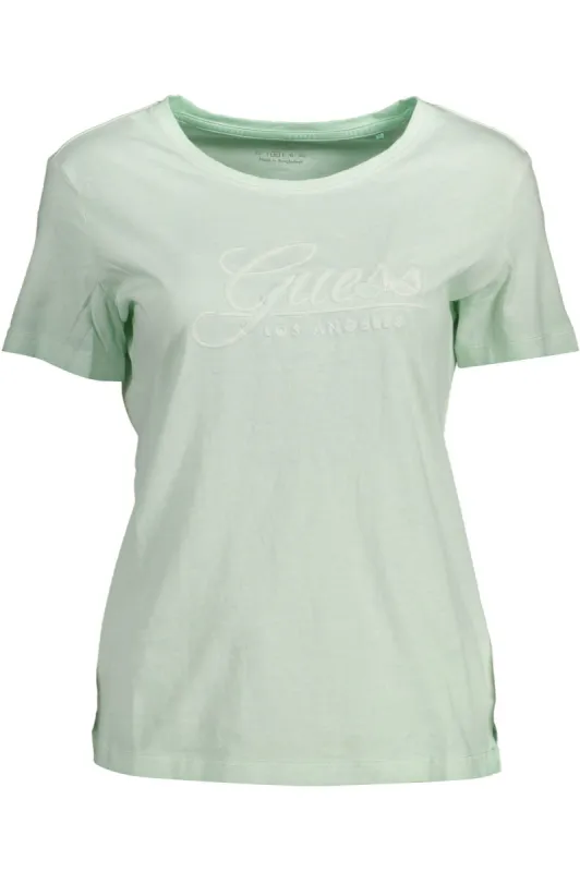 Elegant Green Embroidered Logo Tee sold by Louxly