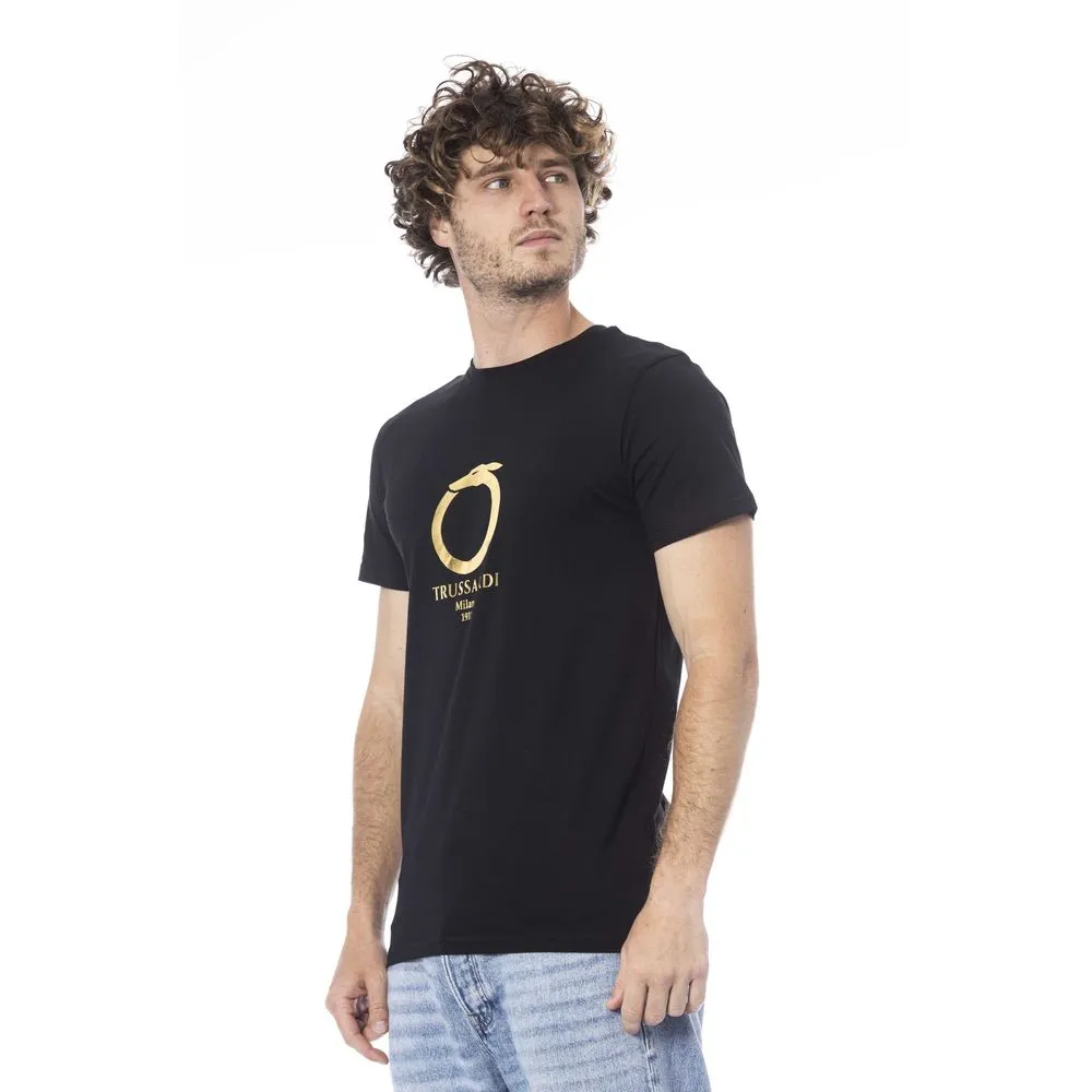 Black Cotton T-Shirt sold by Louxly product image thumbnail 2