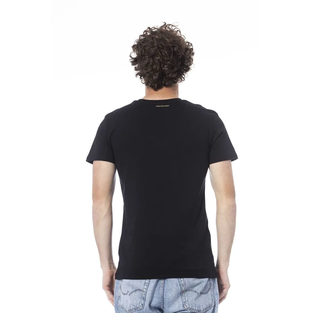 Black Cotton T-Shirt sold by Louxly product image thumbnail 3