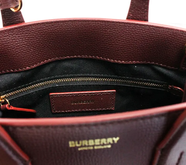 Banner Small Mahogany Red Leather Tote Crossbody Bag Purse sold by Louxly product image thumbnail 2