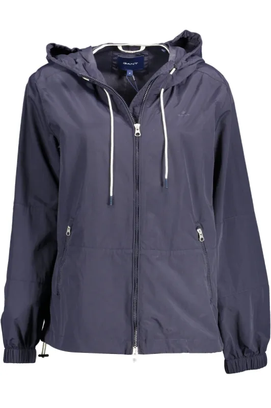 Chic Blue Hooded Sports Jacket sold by Louxly