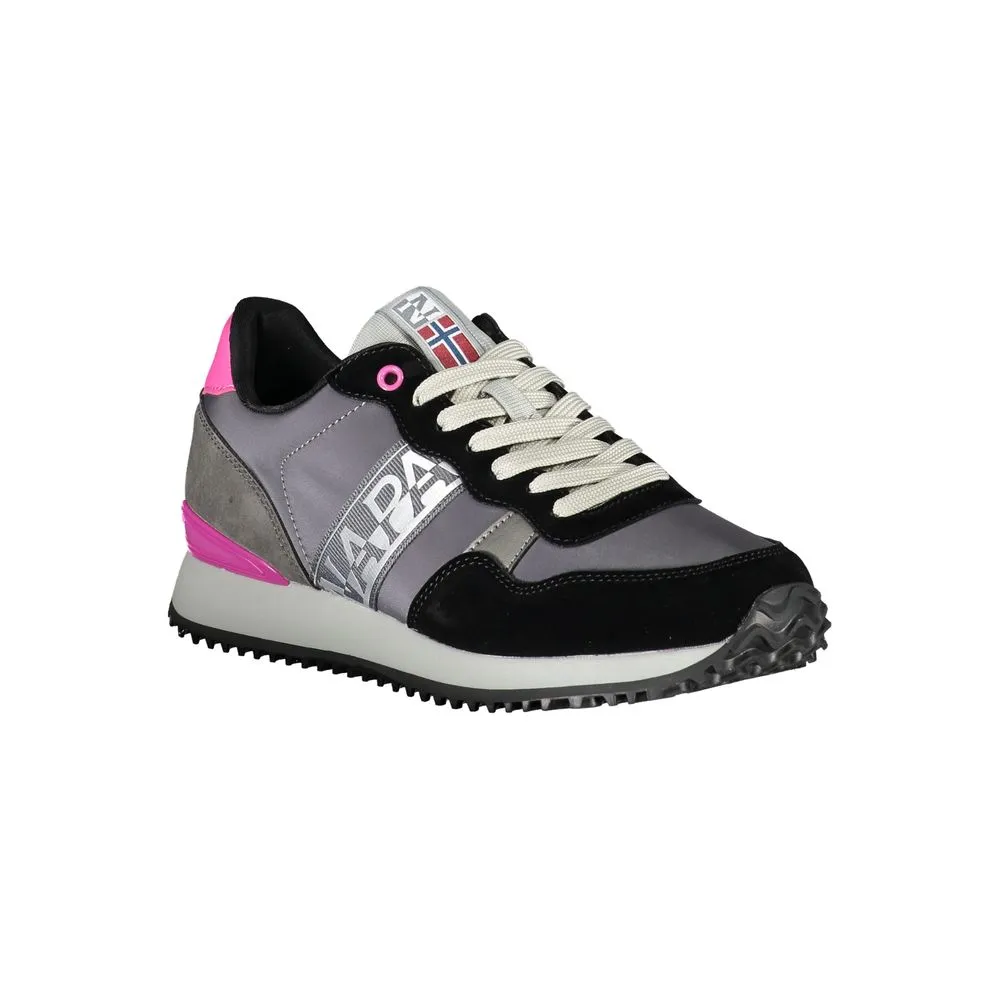 Chic Gray Contrast Lace-Up Sneakers sold by Louxly product image thumbnail 3