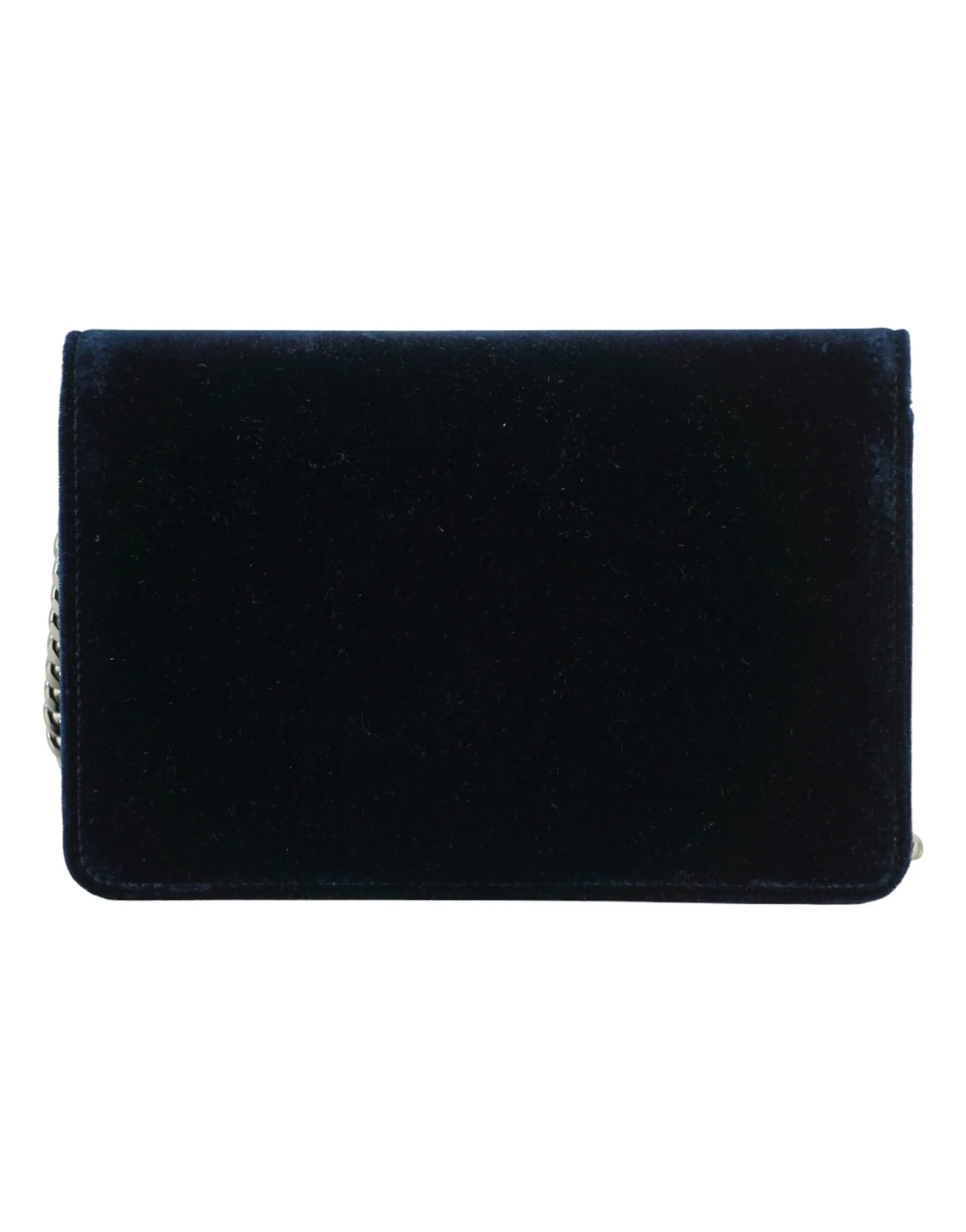 Navy Blue Leather And Satin Shoulder Bag sold by Louxly product image thumbnail 2