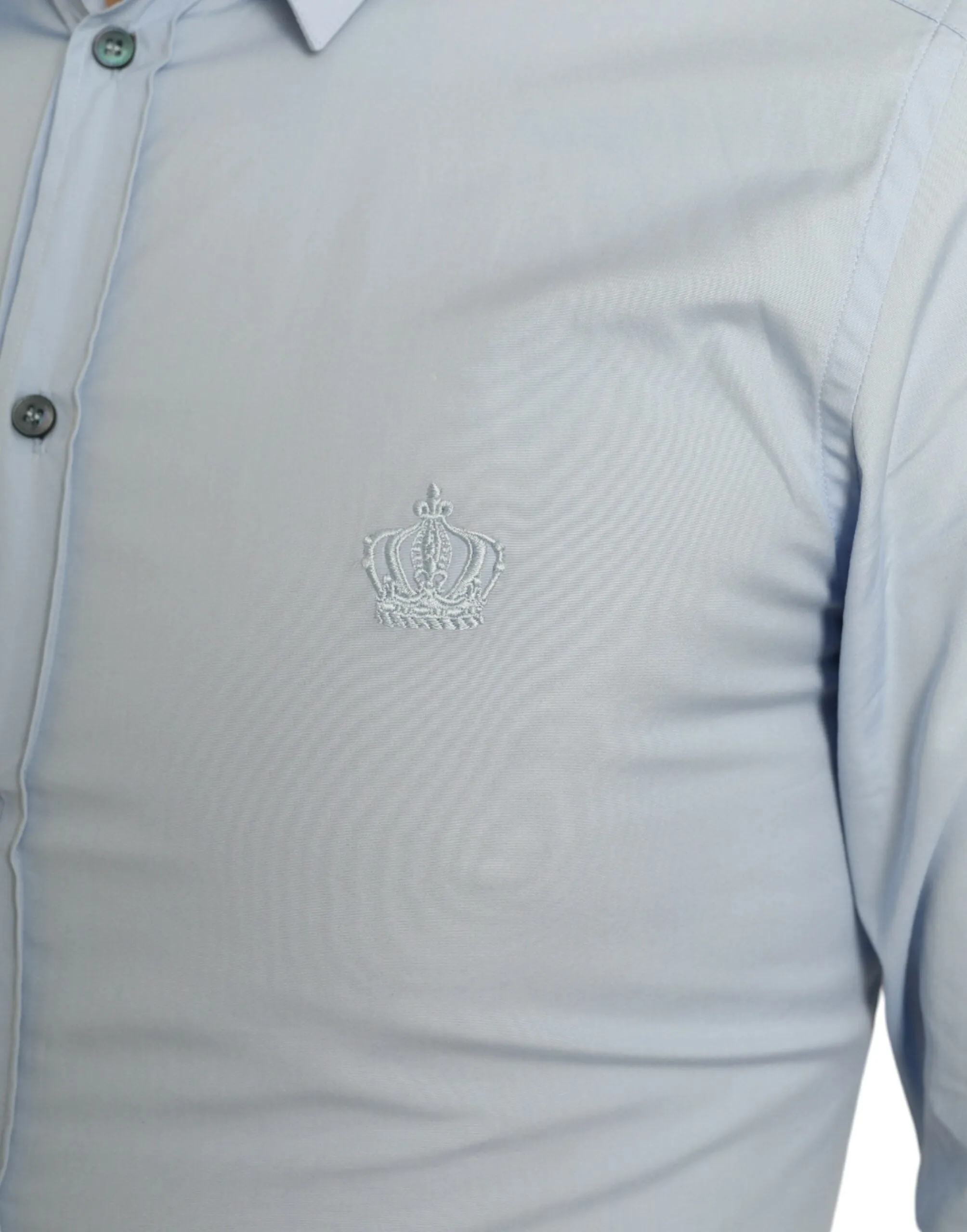 Elegant Slim Fit Sky Blue Dress Shirt sold by Louxly product image thumbnail 5