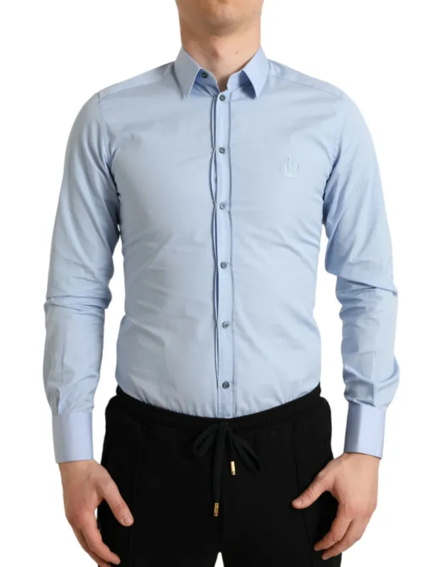 Elegant Slim Fit Sky Blue Dress Shirt sold by Louxly