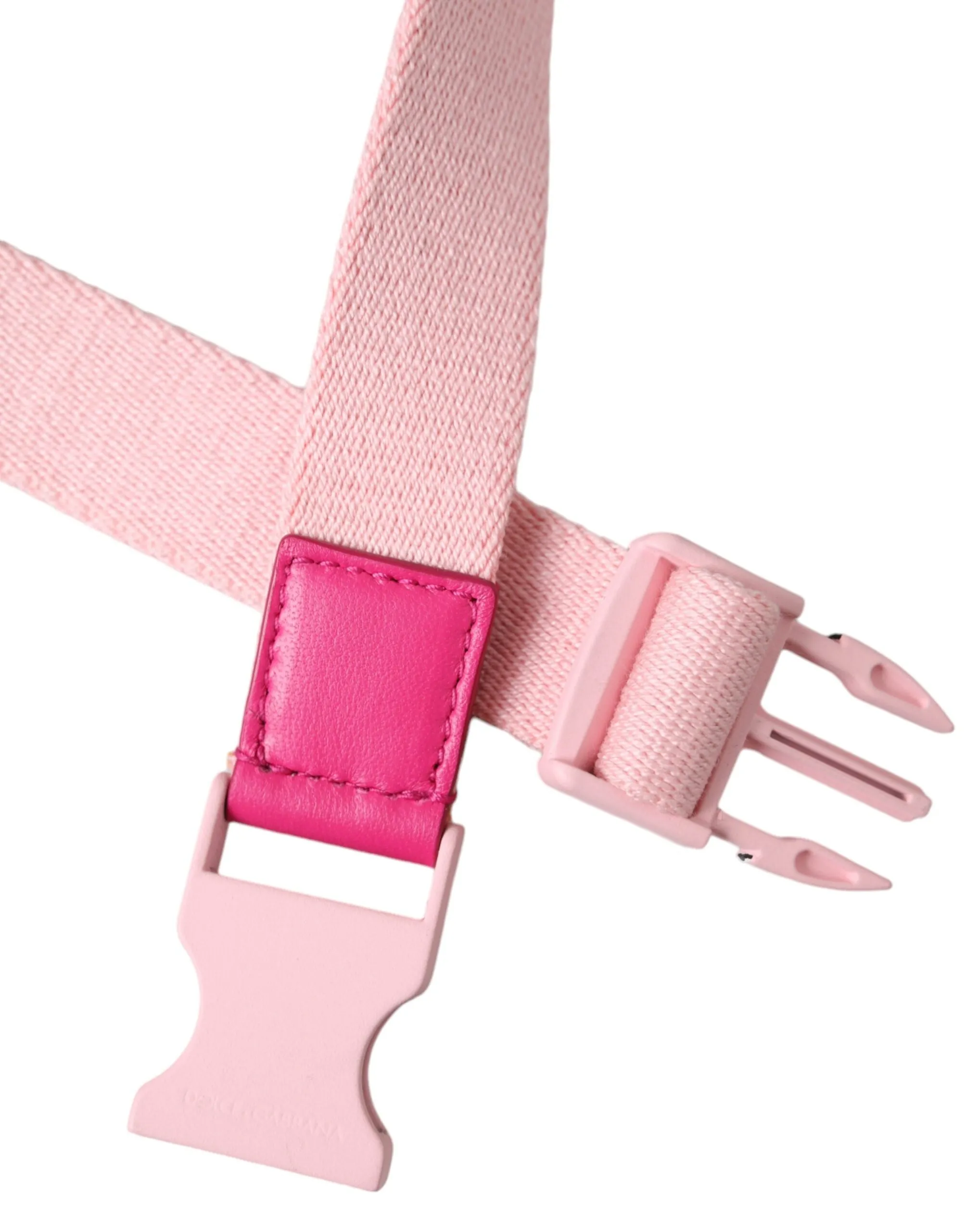 Pink Canvas Stretch Plastic Buckle Women Belt sold by Louxly product image thumbnail 4