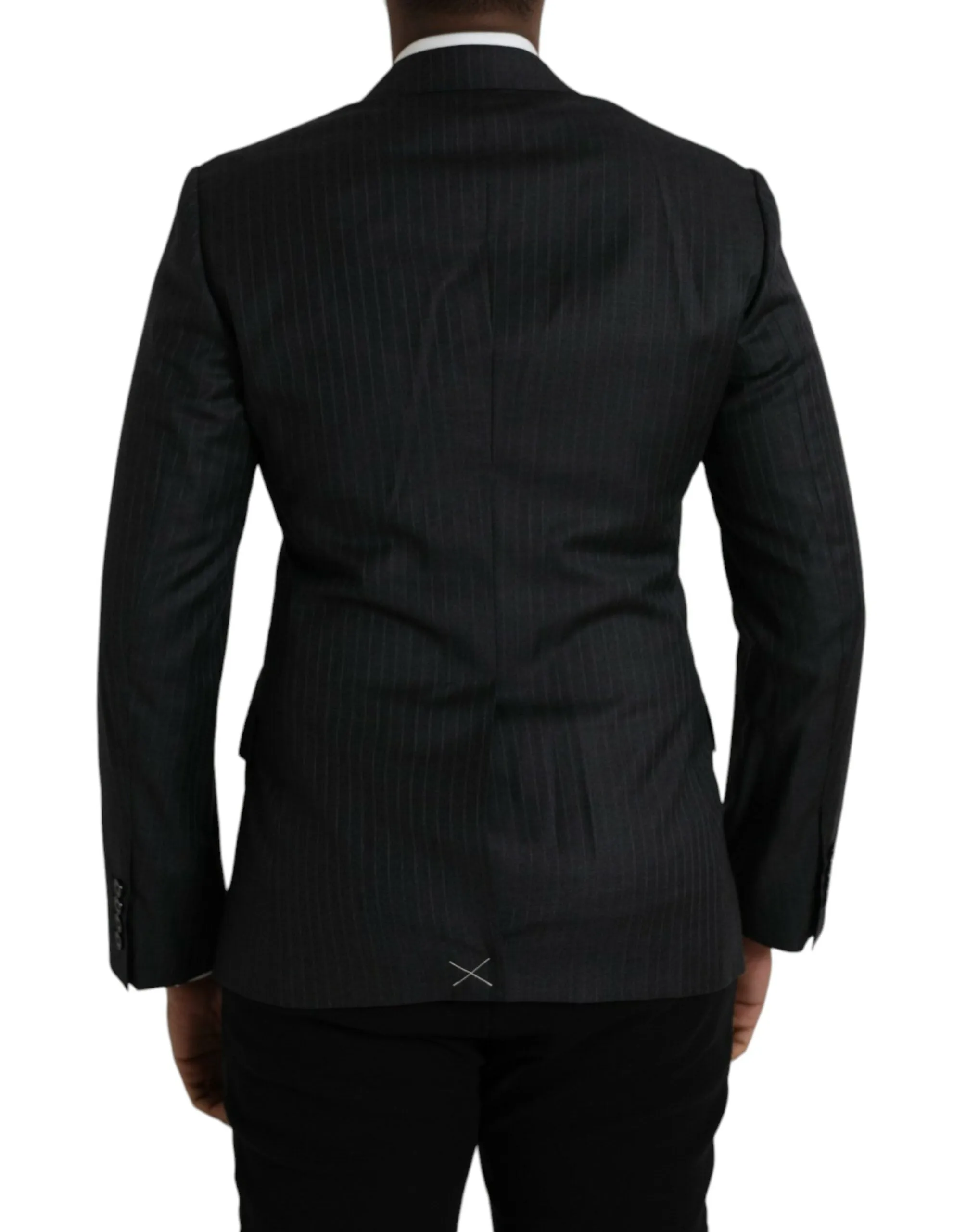Black Stripe MARTINI Single Breasted Coat Blazer sold by Louxly product image thumbnail 3