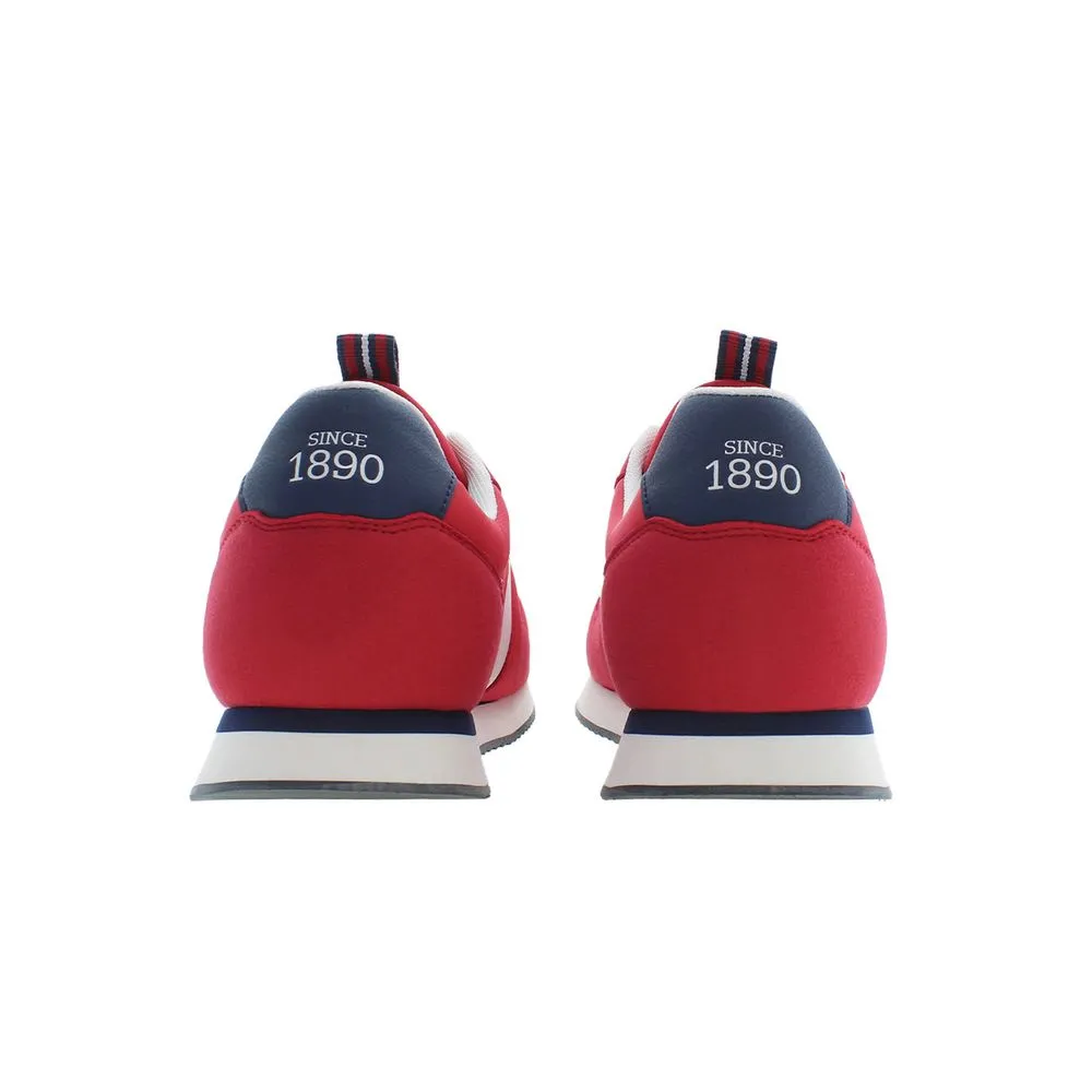 Red Polyester Men Sneaker sold by Louxly product image thumbnail 3