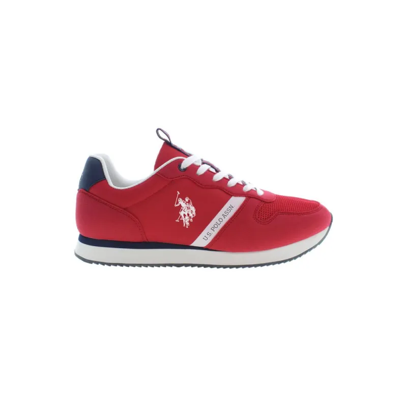 Red Polyester Men Sneaker sold by Louxly