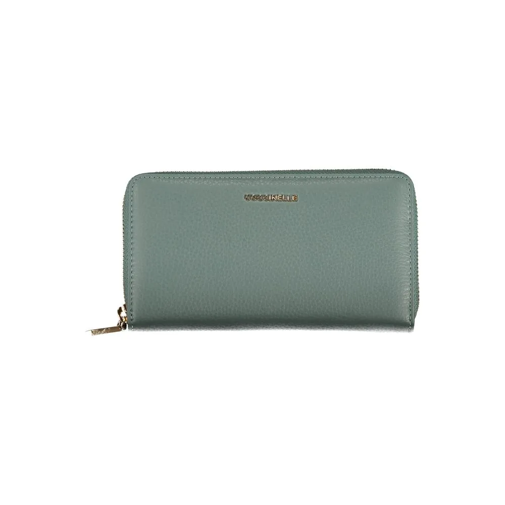Chic Green Leather Wallet with Ample Storage sold by Louxly