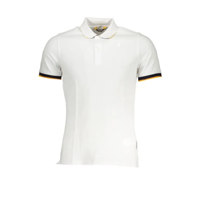 Sleek White Polo Shirt with Contrast Detail sold by Louxly
