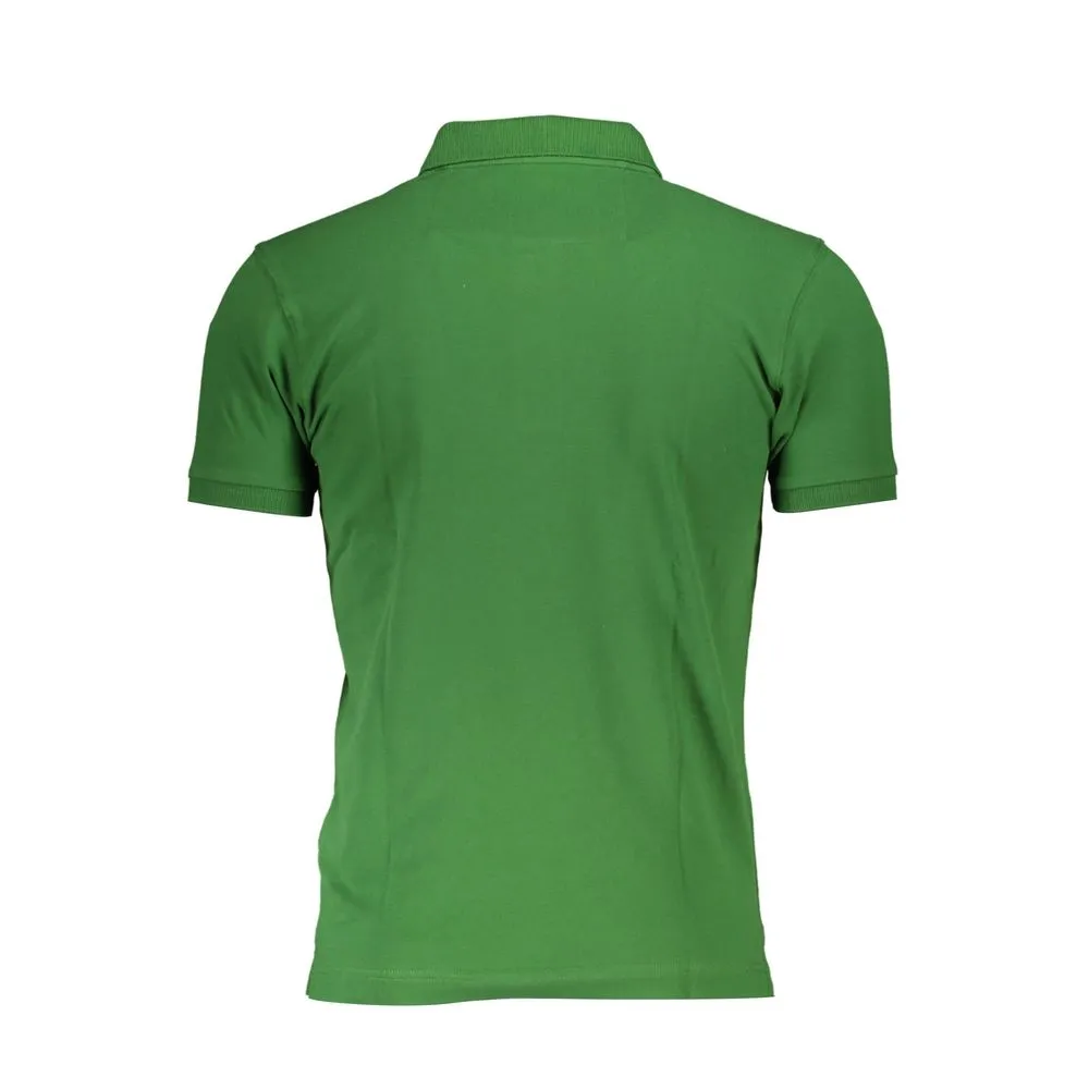 Sleek Green Slim Fit Polo with Contrast Detail sold by Louxly product image thumbnail 2