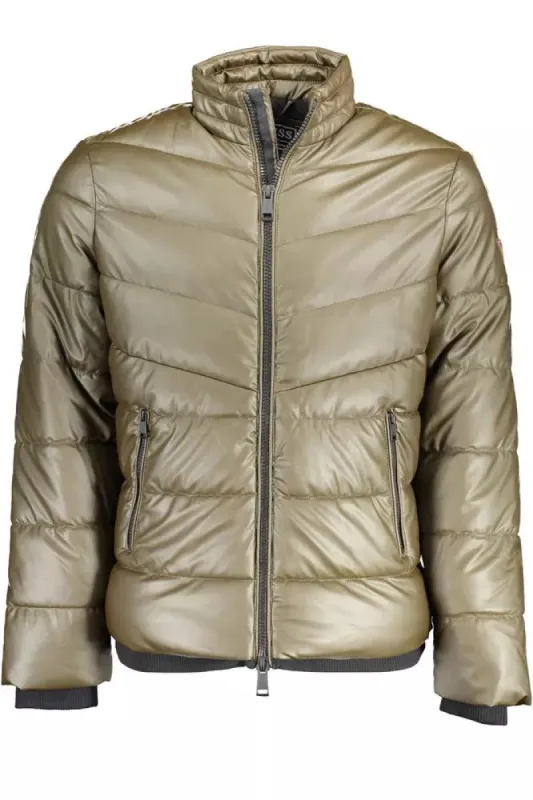 Green Polyester Men Jacket sold by Louxly
