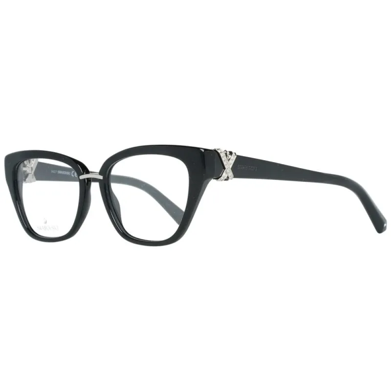 Chic Black Full-Rim Women's Eyeglasses made by Swarovski