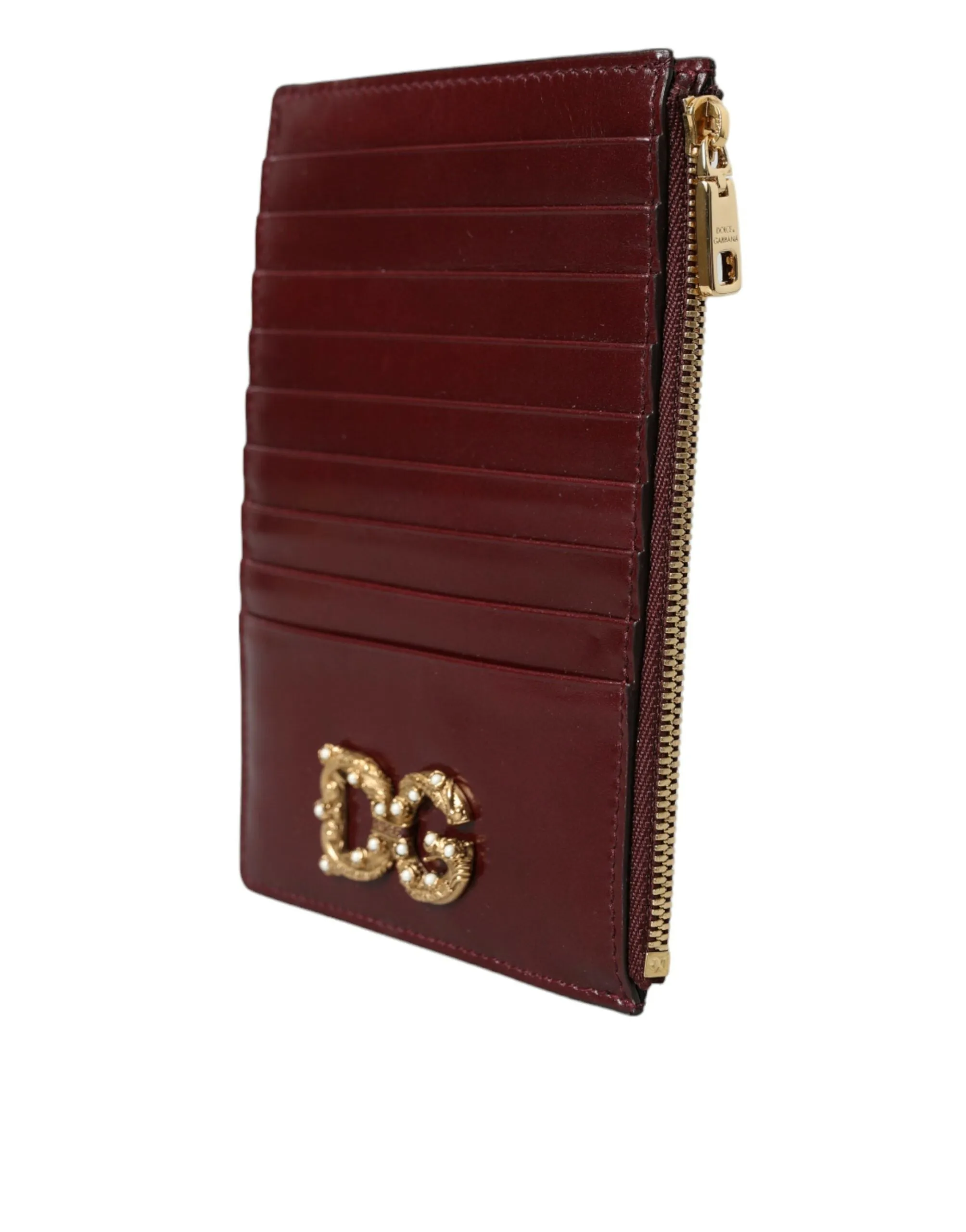 Maroon Leather Card Holder Wallet sold by Louxly product image thumbnail 2