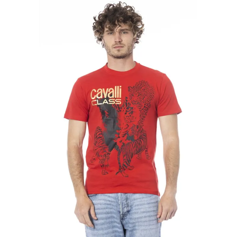 Red Cotton Men T-Shirt sold by Louxly