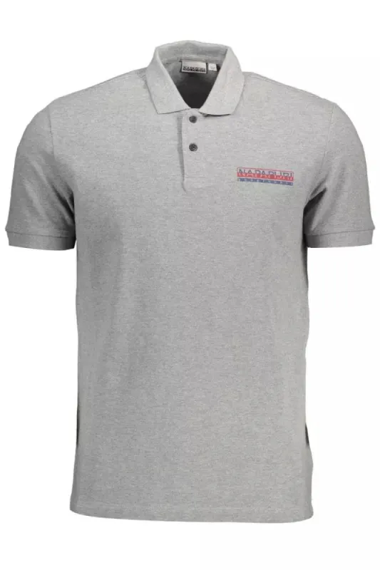 Gray Cotton Men Polo Shirt sold by Louxly