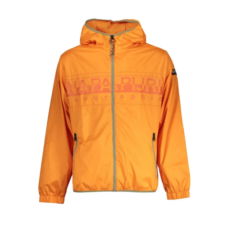 Vibrant Orange Waterproof Hooded Jacket sold by Louxly