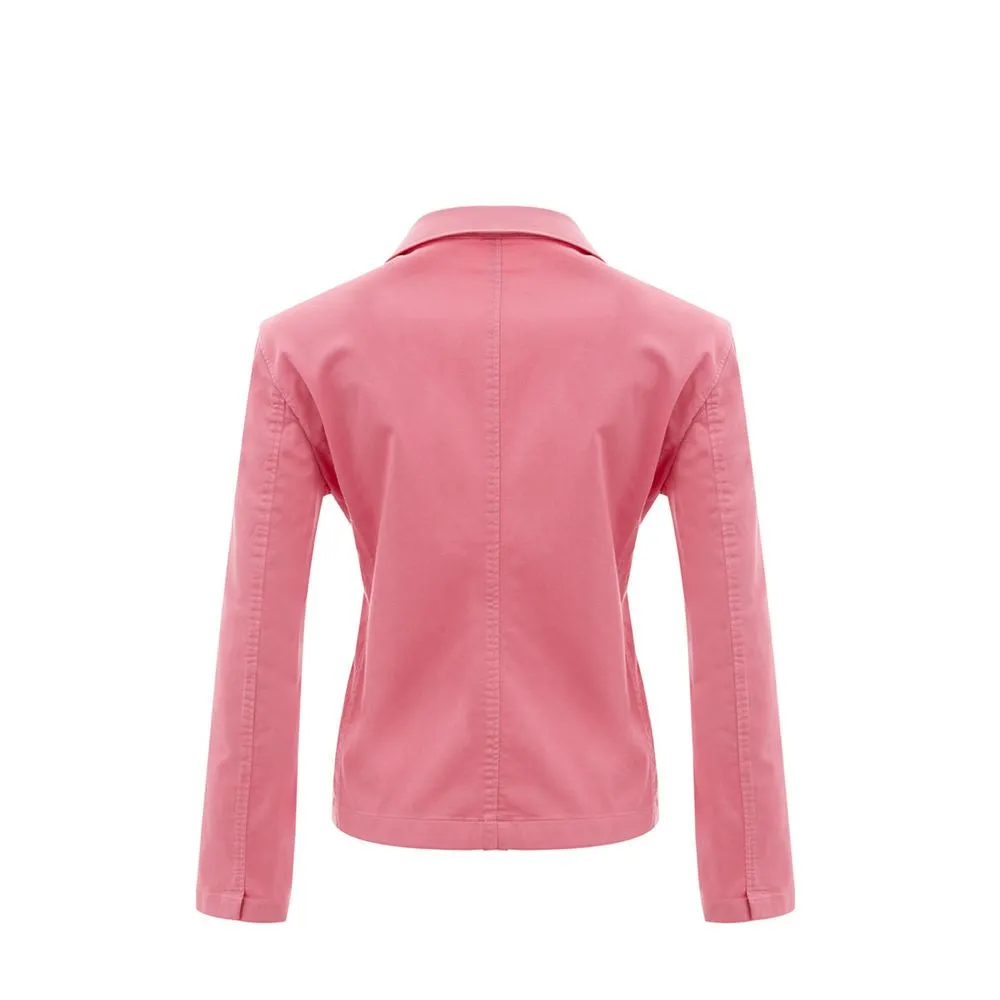Elegant Pink Cotton Jacket for Her sold by Louxly product image thumbnail 2