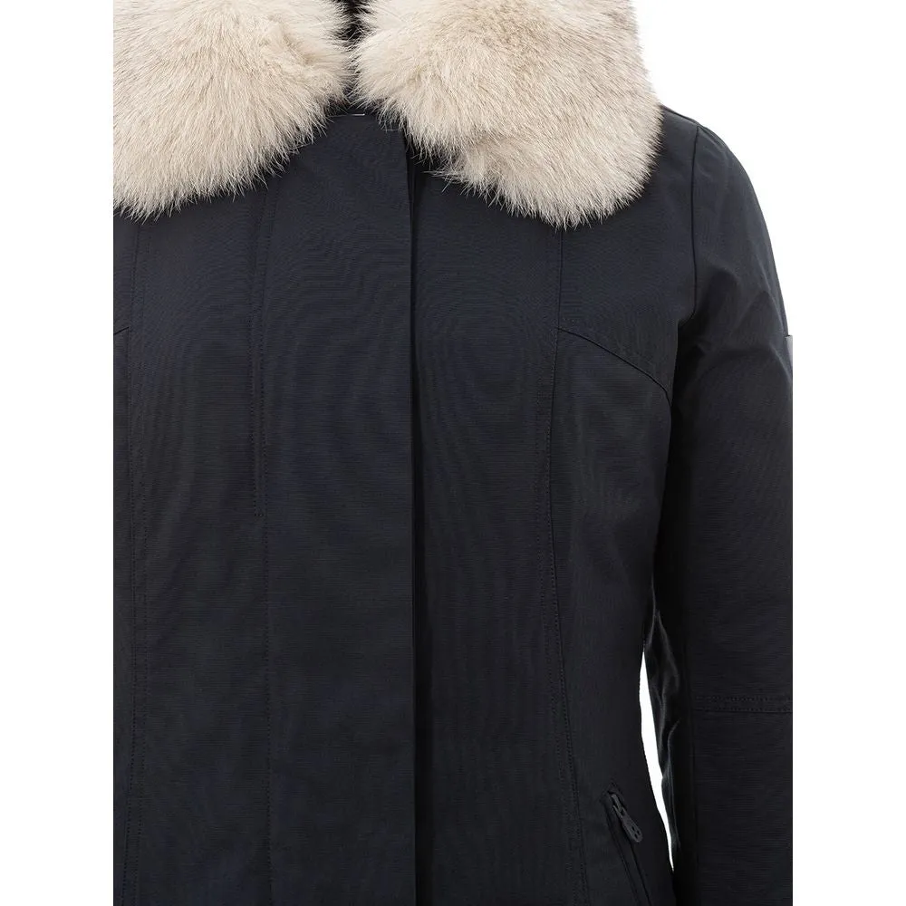 Elegant Blue Polyamide Jacket for Women sold by Louxly product image thumbnail 4