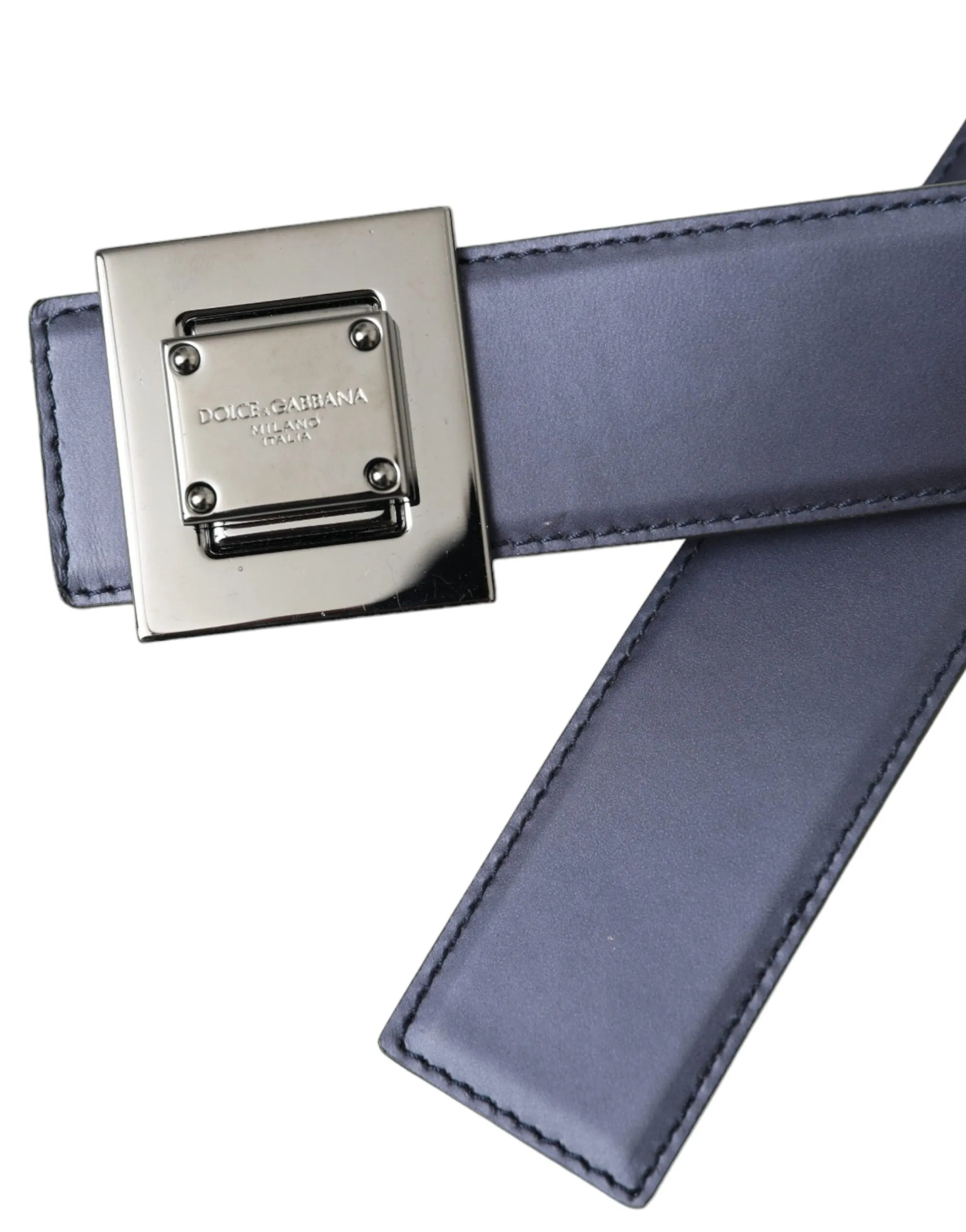 Blue Leather Square Metal Buckle Belt sold by Louxly product image thumbnail 5