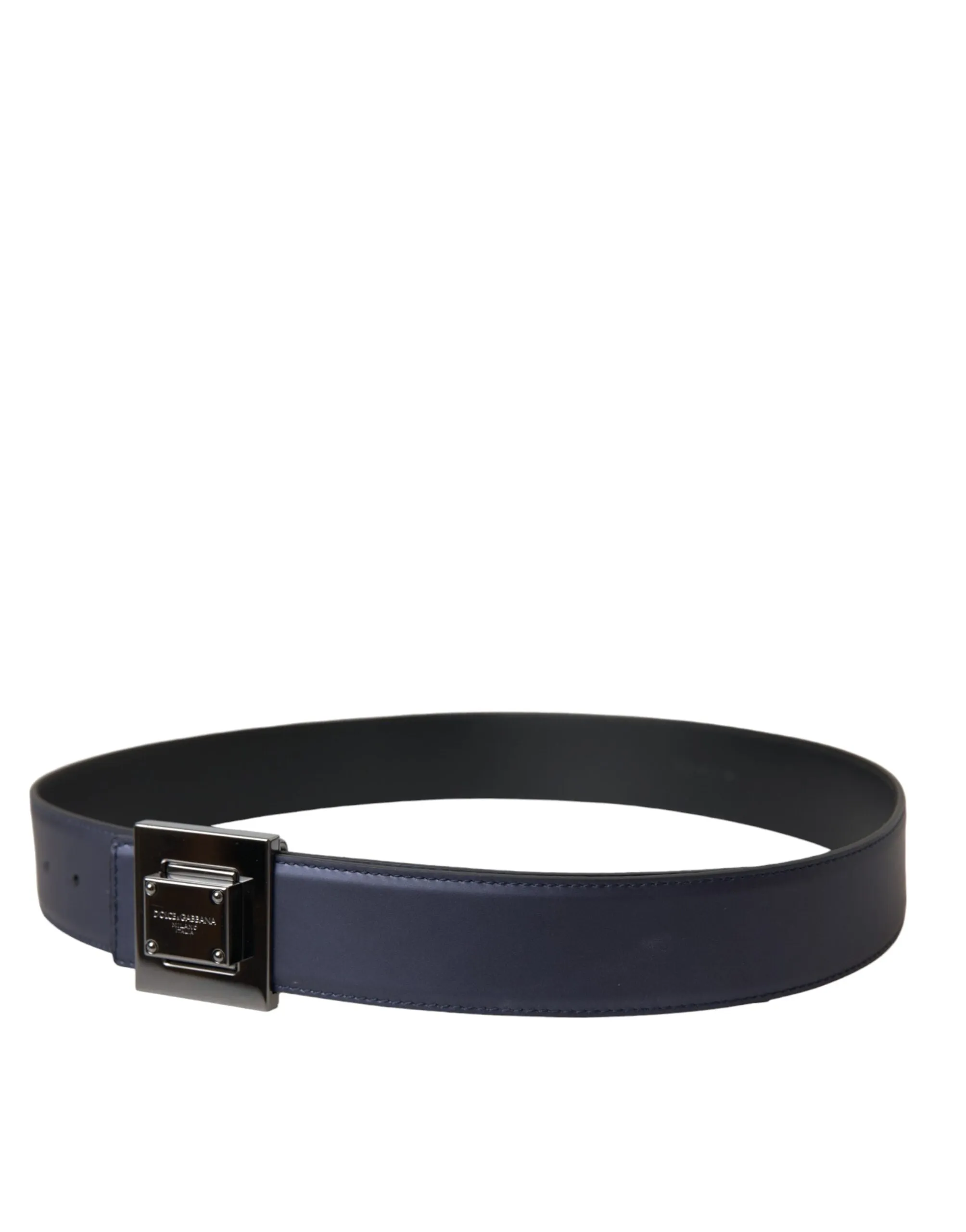 Blue Leather Square Metal Buckle Belt sold by Louxly product image thumbnail 2