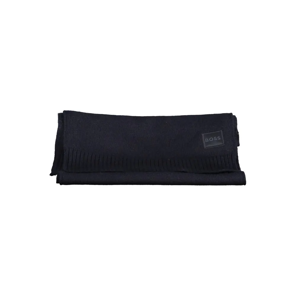 Blue Wool Mens Scarf sold by Louxly
