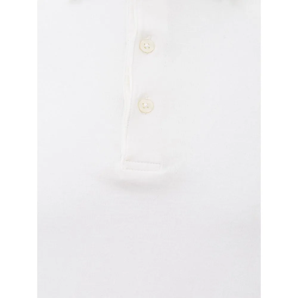 Elegant White Cotton Polo by Lardini sold by Louxly product image thumbnail 3