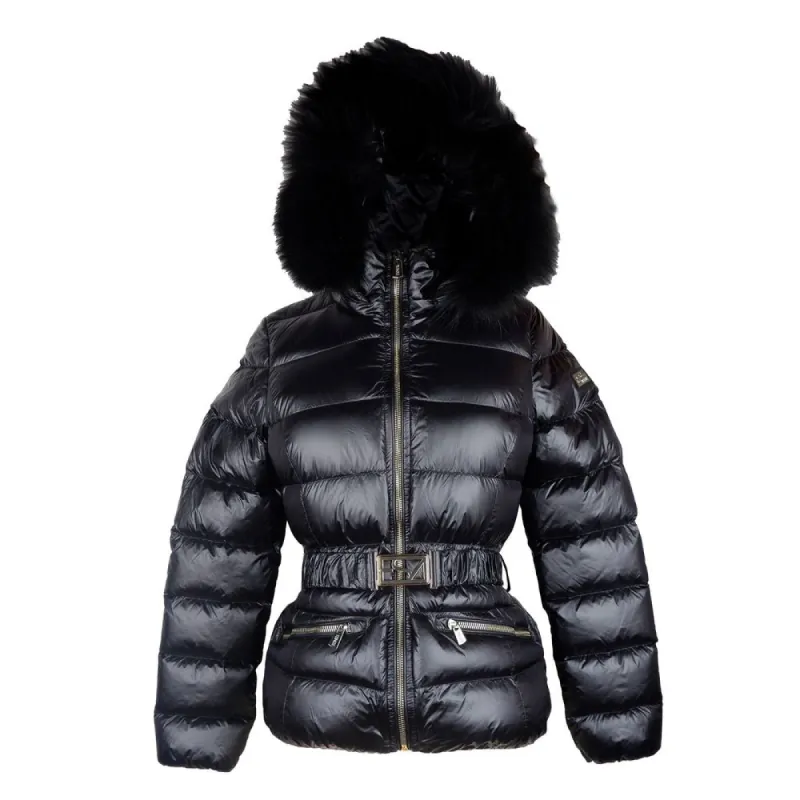 Black Nylon Women Jacket sold by Louxly