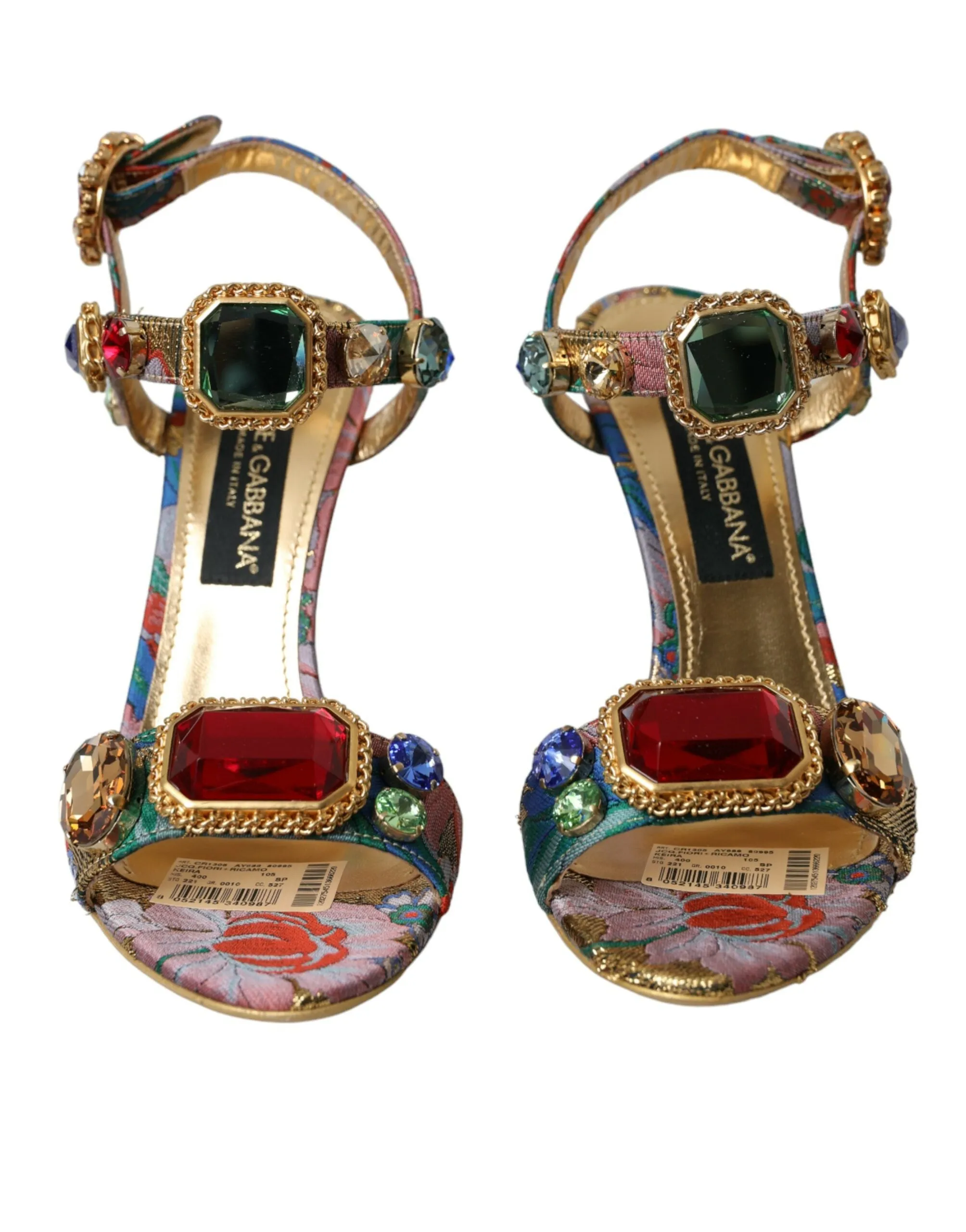 Multicolor Jacquard Crystals Sandals Shoes sold by Louxly product image thumbnail 2