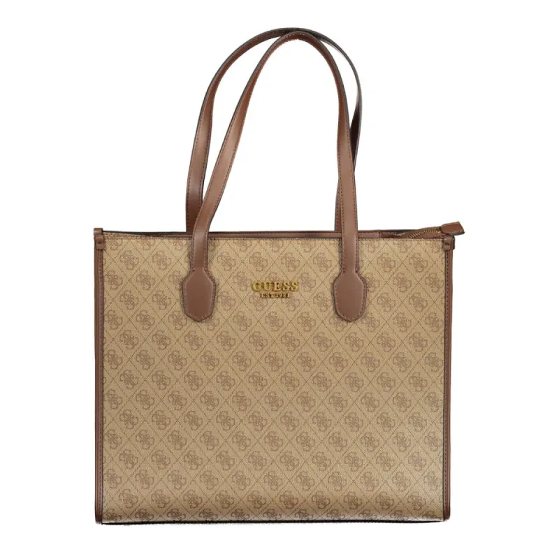 Beige Polyethylene Handbag sold by Louxly