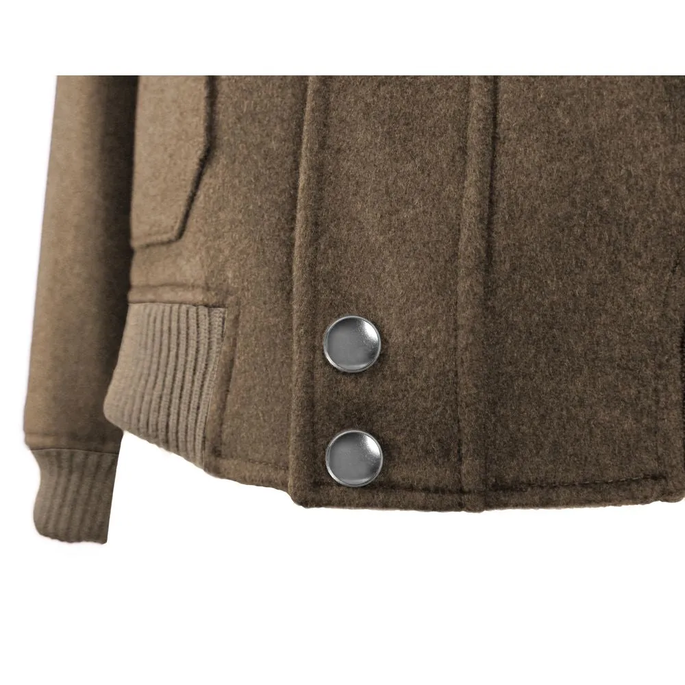 Brown Wool Vergine Jacket sold by Louxly product image thumbnail 3