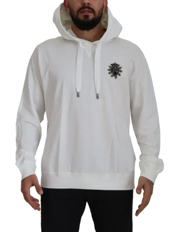 Stunning White Hooded Sweater sold by Louxly